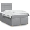 Box spring postel s matrací 120x190 cm textil [3293520] (Barva Tmavě šedá)