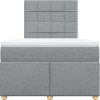 Box spring postel s matrací 120x190 cm textil [3293520] (Barva Tmavě šedá)