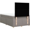 Box spring postel s matrací 120x190 cm textil [3293520] (Barva Tmavě šedá)