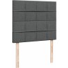 Box spring postel s matrací 120x190 cm textil [3293520] (Barva Tmavě šedá)