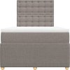 Box spring postel s matrací 120x190 cm textil [3294312] (Barva Tmavě hnědá)