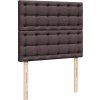 Box spring postel s matrací 120x190 cm textil [3294312] (Barva Tmavě hnědá)