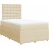 Box spring postel s matrací 120x190 cm textil [3294312] (Barva Tmavě hnědá)