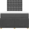 Box spring postel s matrací 120x190 cm textil [3294312] (Barva Tmavě hnědá)