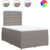 Box spring postel s matrací 120x190 cm textil [3294312] (Barva Tmavě hnědá)