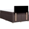 Box spring postel s matrací 120x190 cm textil [3288934] (Barva Tmavě šedá)