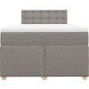 Box spring postel s matrací 120x190 cm textil [3288934] (Barva Tmavě šedá)