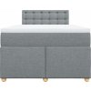 Box spring postel s matrací 120x190 cm textil [3288934] (Barva Tmavě šedá)