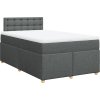 Box spring postel s matrací 120x190 cm textil [3288934] (Barva Tmavě šedá)