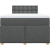 Box spring postel s matrací 120x190 cm textil [3288934] (Barva Tmavě šedá)