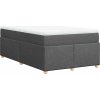 Box spring postel s matrací 120x190 cm textil [3285360] (Barva Tmavě šedá)