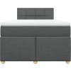 Box spring postel s matrací 120x190 cm textil [3288920] (Barva Tmavě šedá)