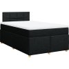 Box spring postel s matrací 120x190 cm textil [3288920] (Barva Tmavě šedá)