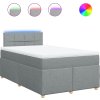 Box spring postel s matrací 120x190 cm textil [3288920] (Barva Tmavě šedá)