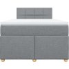 Box spring postel s matrací 120x190 cm textil [3288920] (Barva Tmavě šedá)