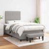 Box spring postel s matrací 120x190 cm textil [3270369] (Barva Světle šedá)