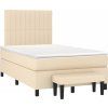 Box spring postel s matrací 120x190 cm textil [3270369] (Barva Světle šedá)
