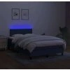 Box spring postel s matrací a LED 120x190 cm textil [3270031] (Barva Modrá)