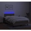 Box spring postel s matrací a LED 120x190 cm textil [3270031] (Barva Modrá)