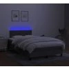 Box spring postel s matrací a LED 120x190 cm textil [3270031] (Barva Modrá)
