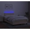 Box spring postel s matrací a LED 120x190 cm textil [3270031] (Barva Modrá)