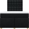 Box spring postel s matrací 120x190 cm textil [3293535] (Barva Černá)