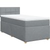 Box spring postel s matrací 90x190 cm textil [3286541] (Barva Modrá)