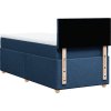 Box spring postel s matrací 90x190 cm textil [3286541] (Barva Modrá)