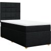 Box spring postel s matrací 90x190 cm textil [3291137] (Barva Černá)