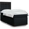 Box spring postel s matrací 90x190 cm textil [3291137] (Barva Černá)