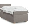 Box spring postel s matrací 90x190 cm textil [3286529] (Barva Tmavě šedá)