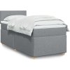 Box spring postel s matrací 90x190 cm textil [3286529] (Barva Tmavě šedá)