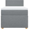 Box spring postel s matrací 90x190 cm textil [3286529] (Barva Tmavě šedá)