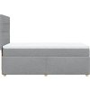 Box spring postel s matrací 90x190 cm textil [3293435] (Barva Světle šedá)
