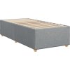 Box spring postel s matrací 90x190 cm textil [3293449] (Barva Světle šedá)