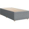 Box spring postel s matrací 90x190 cm textil [3289604] (Barva Světle šedá)