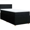Box spring postel s matrací 90x190 cm textil [3289604] (Barva Světle šedá)