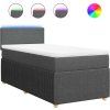 Box spring postel s matrací 90x190 cm textil [3289604] (Barva Světle šedá)