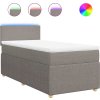 Box spring postel s matrací 90x190 cm textil [3289604] (Barva Světle šedá)