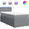 Box spring postel s matrací 90x190 cm textil [3289604] (Barva Světle šedá)