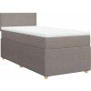 Box spring postel s matrací 90x190 cm textil [3289604] (Barva Světle šedá)