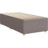 Box spring postel s matrací 90x190 cm textil [3289604] (Barva Světle šedá)