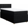 Box spring postel s matrací 90x190 cm textil [3289627] (Barva Černá)