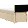 Box spring postel s matrací 90x190 cm textil [3289627] (Barva Černá)