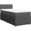 Box spring postel s matrací 90x190 cm textil [3289627] (Barva Černá)