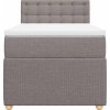 Box spring postel s matrací 90x190 cm textil [3289627] (Barva Černá)