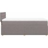 Box spring postel s matrací 90x190 cm textil [3289627] (Barva Černá)
