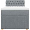 Box spring postel s matrací 90x190 cm textil [3289619] (Barva Tmavě šedá)
