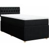 Box spring postel s matrací 90x190 cm textil [3289619] (Barva Tmavě šedá)