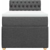 Box spring postel s matrací 90x190 cm textil [3289619] (Barva Tmavě šedá)